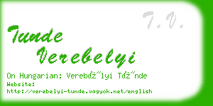 tunde verebelyi business card